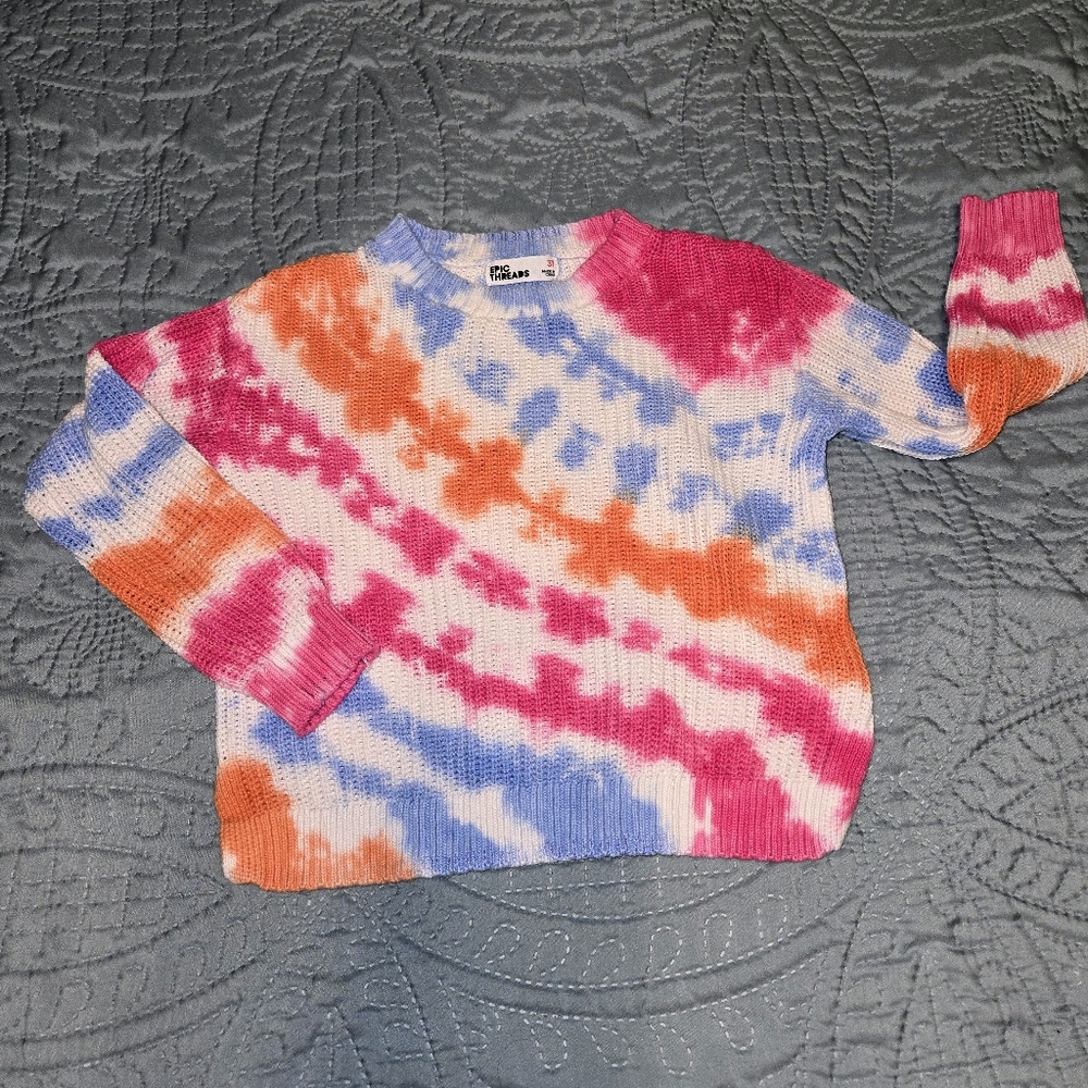 Epic Threads Girl's 3T Cotton Tie-Dye Sweater